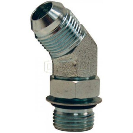 Dixon Elbow, 1-1/16-12 x 1-5/16-12 Nominal, Male SAE O-Ring Boss x Male JIC, Steel, Domestic 1240-12-16